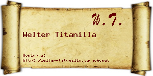 Welter Titanilla névjegykártya